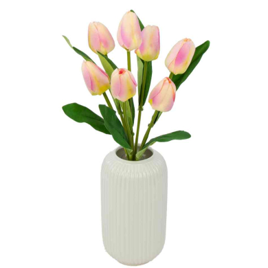 Tulipan w pąku Bukiet 7 kwiatów Cream/Pink