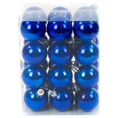 BOMBKI 24 sztuk BLUE 4 cm BŁYSK