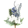 Gałązka świąteczna STROIK sosna borówka BLUE/WHITE