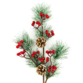 Gałązka świąteczna STROIK szyszka głóg sosna RED 65 cm