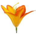 LILIA Kwiat satynowa główka Yellow/Orange 12 sztuk