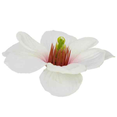 Magnolia główka kwiat 11 cm kolor White / Pink