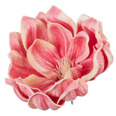 Magnolia główka kwiatowa pianka Ekskluzywne Sztuczne kwiaty Dk.Pink/Cream