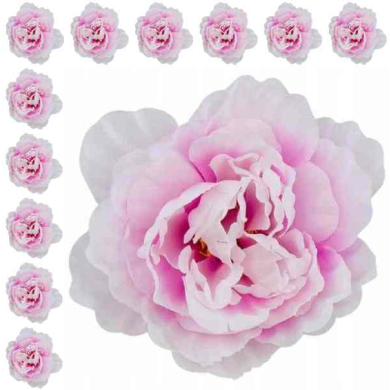 Peonia główka wyrobowa Kwiat Pink/White