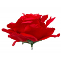 Róża satynowa główka Red 13 cm