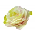 GR307  Róża  satynowa główka Cream/Pink 11 cm