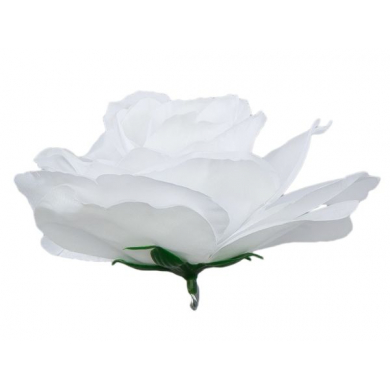 GR307 Róża satynowa główka White 13 cm