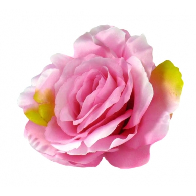 GR307  Róża  satynowa główka Pink 11 cm