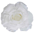 Róża satynowa główka White 16 cm