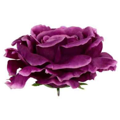 Róża satynowa główka Dk.Purple 16 cm