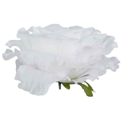 Róża satynowa główka White 16 cm