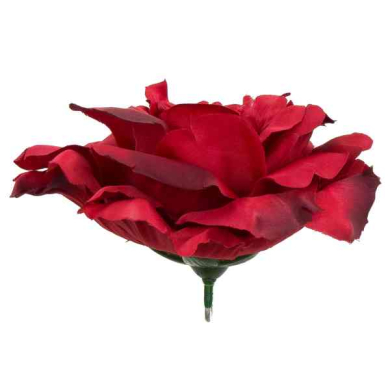 Róża satynowa DUŻA Śliczna główka Red/Black