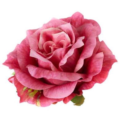 Róża satynowa główka rozwinięta Dk.Pink