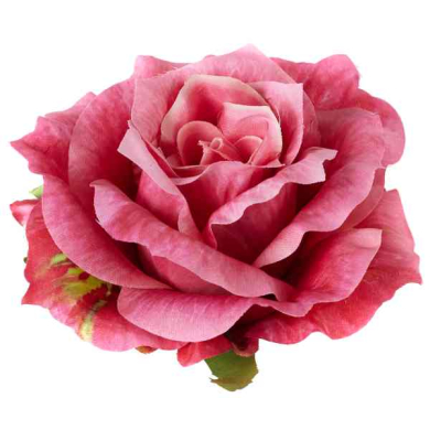 Róża satynowa główka rozwinięta Dk.Pink