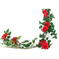 Girlanda RÓŻA Pnącze Kwiaty red 180 cm