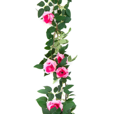 Girlanda RÓŻA Pnącze Kwiaty pink 180 cm