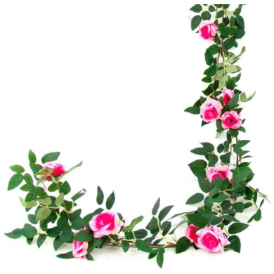 Girlanda RÓŻA Pnącze Kwiaty pink 180 cm