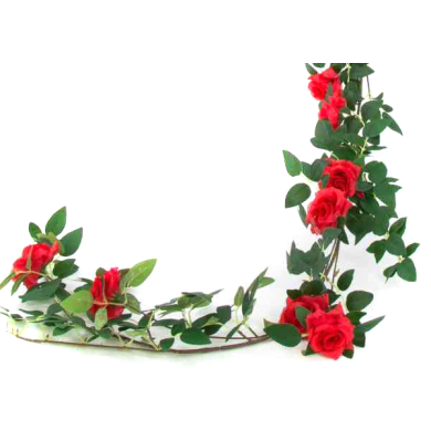 Girlanda RÓŻA Pnącze Kwiaty red 180 cm