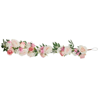 Girlanda kwiatowa RÓŻA HORTENSJA Pnącze Kwiaty cream/pink 120 cm