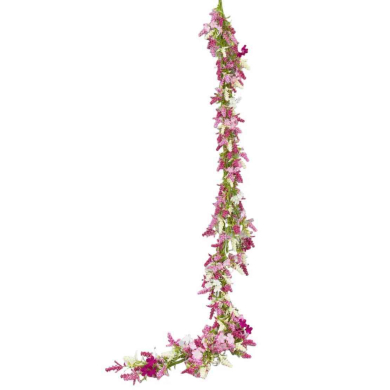 Girlanda kwiatowa SZARŁAT Pnącze Kwiaty cream/pink/purple 150 cm