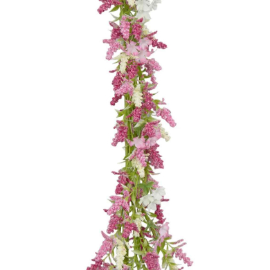 Girlanda kwiatowa SZARŁAT Pnącze Kwiaty cream/pink/purple 150 cm