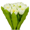 Tulipan papuzi gałązka 9 szt Cream Sztuczne kwiaty Bukiet