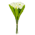 Tulipan papuzi gałązka 9 szt Cream Sztuczne kwiaty Bukiet