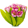 Tulipan papuzi gałązka 9 szt Pink/Purple Sztuczne kwiaty Bukiet