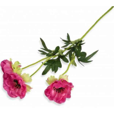 MAK ANEMON gałązka 3 kwiaty dk.pink