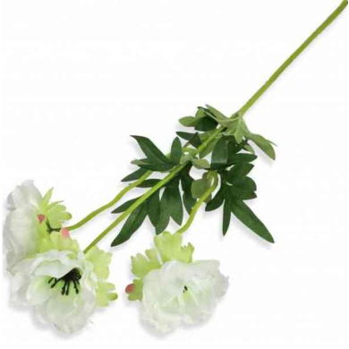 MAK ANEMON gałązka 3 kwiaty white