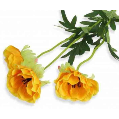 MAK ANEMON gałązka 3 kwiaty yellow