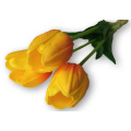 Tulipan silikonowy JAK ŻYWY gałązka guma 3 sztuki YELLOW/ORANGE