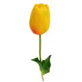 Tulipan silikonowy JAK ŻYWY gałązka guma YELLOW/ORANGE